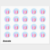 Surfer Girl Sticker ラウンドシール (シート)