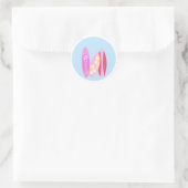 Surfer Girl Sticker ラウンドシール (バッグ)