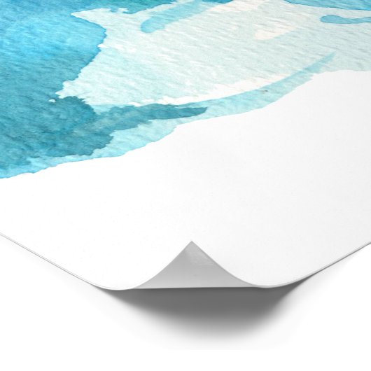 Surfer | Happiness Comes in Waves Inspirational ポスター (角)