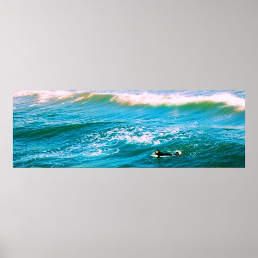 Surfer Lookin' for a Wave Poster - 12x36 ポスター (正面)
