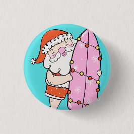 Surfer Santa 缶バッジ
