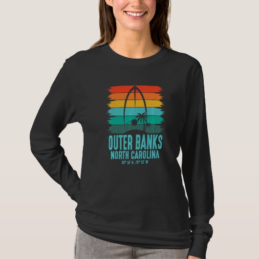 Surfer Surf Board Outer Banks Surfboarder Surfing  Tシャツ (正面)