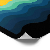 Surfer Surfboard Sunset Surf Surfing Wakeboard Wav ポスター (角)