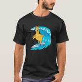 Surfer Surfboard Waves Surfrider Surfing Llama Tシャツ (正面)