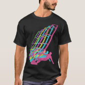 Surfer Windsurfing 80s Colors 1980s Tシャツ (正面)