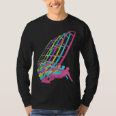 Surfer Windsurfing 80s Colors 1980s Tシャツ (正面)