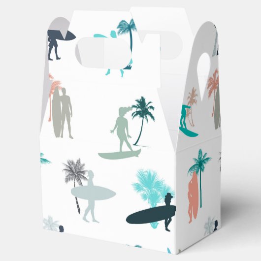 Surfers and Palm Trees Pattern フェイバーボックス (オープン)