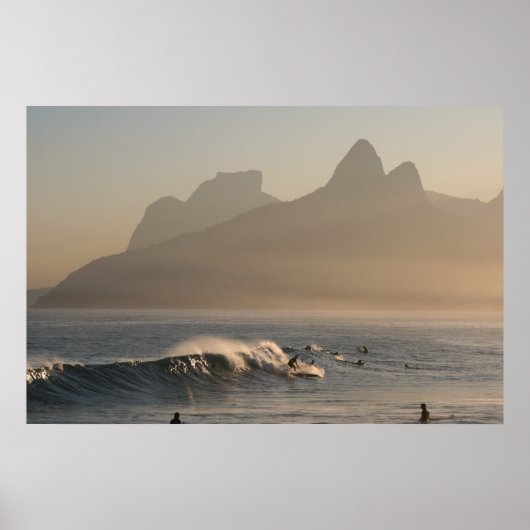 "Surfers at Arpoador, Rio de Janeiro" large poster ポスター (正面)
