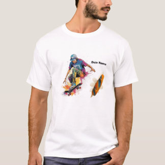 Surfershirt mit Namensveränderung Tシャツ