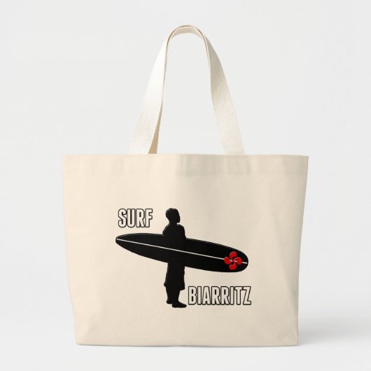Surfeur Biarritz Basque ラージトートバッグ (正面)