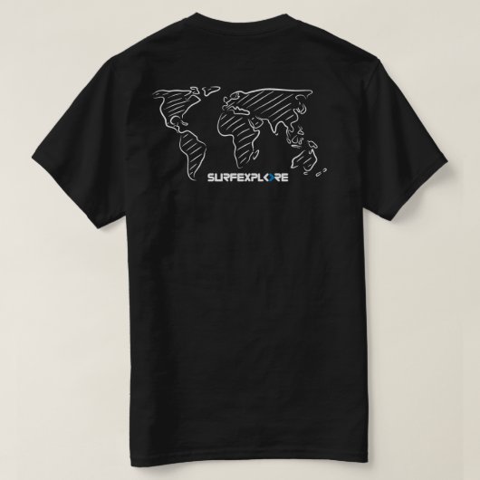 surfEXPLOREの綿のTシャツ Tシャツ (デザイン裏面)