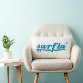 Surfinのサーフボードの青 ランバークッション (椅子)