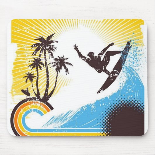 "Surfin'"網 マウスパッド (正面)