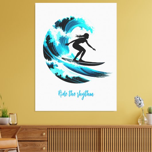 surfing キャンバスプリント (インサイチュ (リビング))