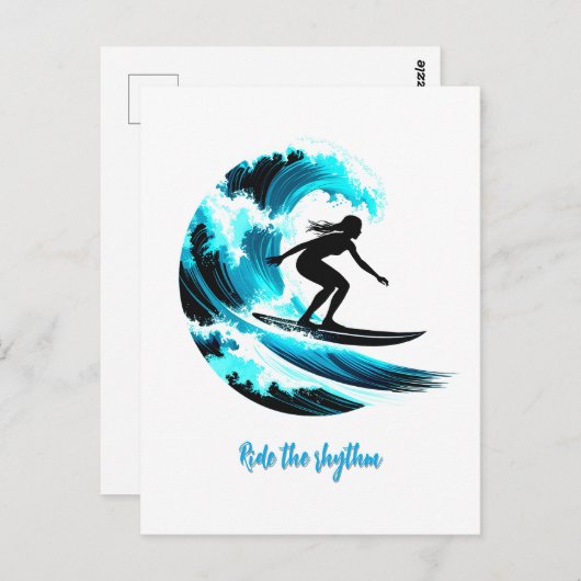 surfing ポストカード (正面/裏面)