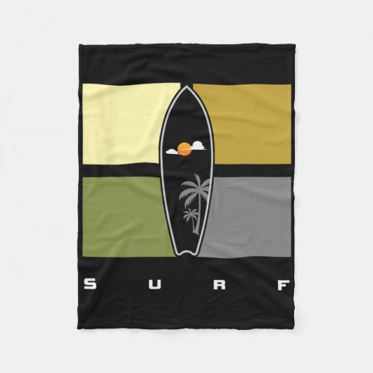 Surfing Apparel - Surfer Surf _1  フリースブランケット (正面)