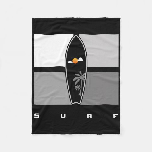 Surfing Apparel - Surfer Surf _2 フリースブランケット (正面)
