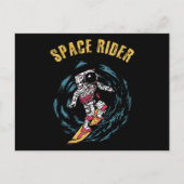 Surfing Astronaut Space Rider Surfer ポストカード (正面)