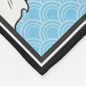 Surfing Axolotl Drinking Nana Milk Kawaii Anime Va フリースブランケット (角)