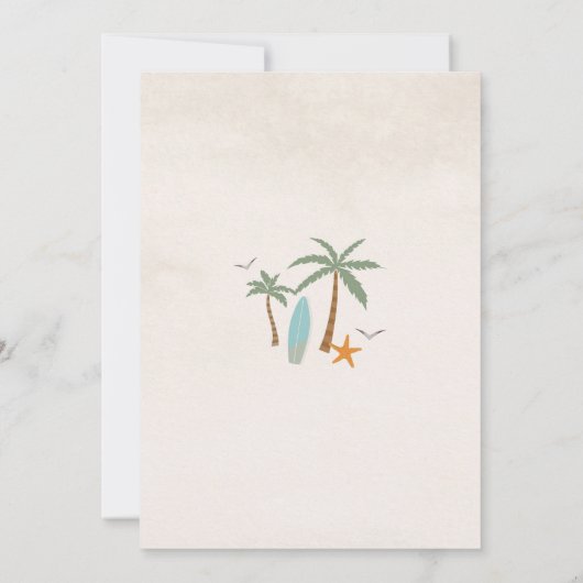 Surfing Beach Birthday Invitation 招待状 (裏面)