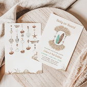 Surfing Beach Boho Baby On Board Baby Shower 招待状