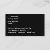 Surfing Beach Gear Business Cards 名刺 (裏面)