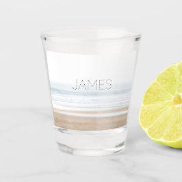 Surfing beach personalised ショットグラス