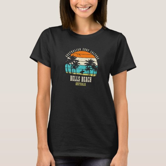 Surfing Bells Beach Australia Australian Surf Cult Tシャツ (正面)
