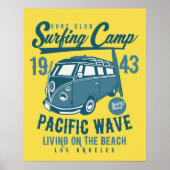 Surfing Camp Pacific Wave Poster ポスター (正面)