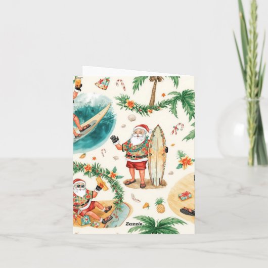 Surfing Christmas in July with SANTA CLAUS カード (裏面)