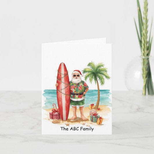 Surfing Christmas in July with SANTA CLAUS   カード (正面)