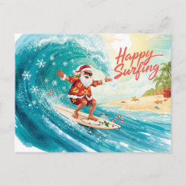 Surfing Christmas with SANTA CLAUS  シーズンポストカード
