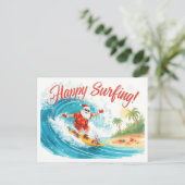 Surfing Christmas with SANTA CLAUS  シーズンポストカード (スタンド正面)
