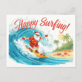 Surfing Christmas with SANTA CLAUS  シーズンポストカード
