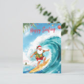 Surfing Christmas with SANTA CLAUS ポストカード (スタンド正面)