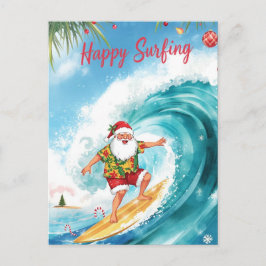 Surfing Christmas with SANTA CLAUS  ポストカード