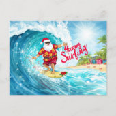 Surfing Christmas with SANTA CLAUS  ポストカード (正面)