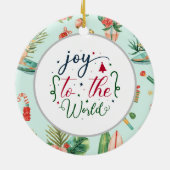 Surfing Christmas with Santa Claus surfer セラミックオーナメント (裏面)