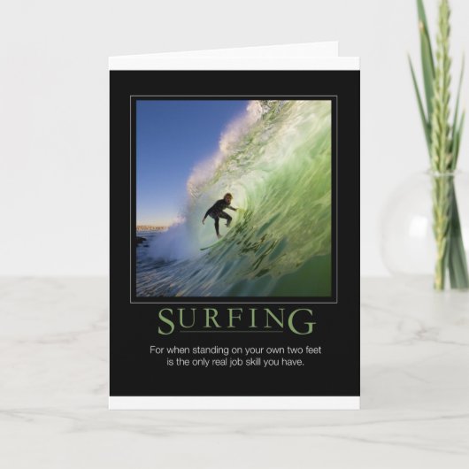 Surfing_Demotivationalポスター カード (正面)