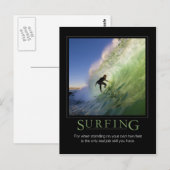 Surfing_Demotivationalポスター ポストカード (正面/裏面)