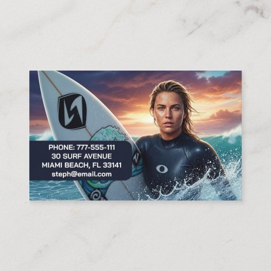 Surfing Female Instructor  名刺 (裏面)