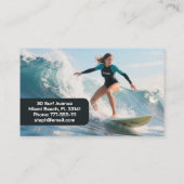 Surfing Female Instructor  Business Card 名刺 (裏面)