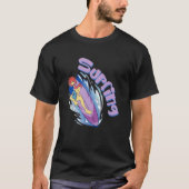 Surfing Girl Ocean Waves Surfboard Surfer Tシャツ (正面)