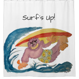Surfing Gorilla シャワーカーテン