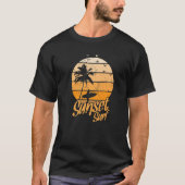 Surfing in the Twilight with Palm Tシャツ (正面)