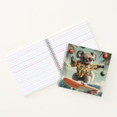 Surfing Koala in Hawaiian Shirt ノートブック (内部)