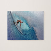 Surfing large blue wave Mentawai Islands ジグソーパズル (横)