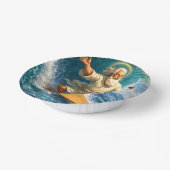 Surfing Moses biblical art disposable paper bowl ペーパーボウル (傾斜あり)