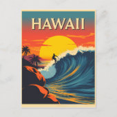Surfing Paradise: Hawaii Sunset Adventure ポストカード (正面)