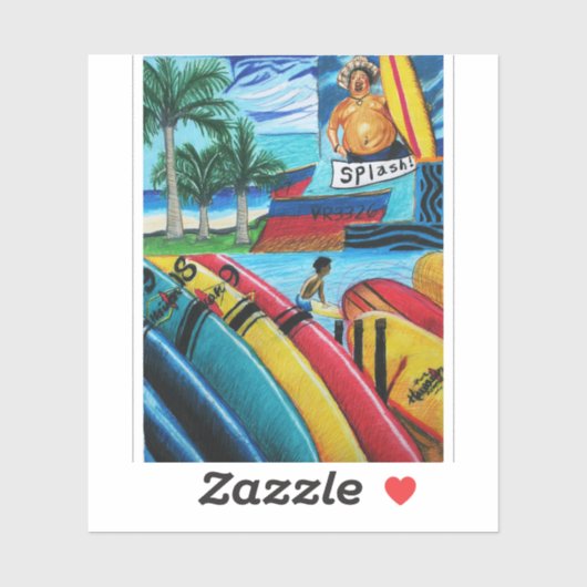 Surfing Pegatina シール (シート)